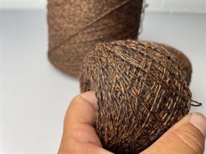 Highland wool - 100% uld i orange/navy, 100 gram